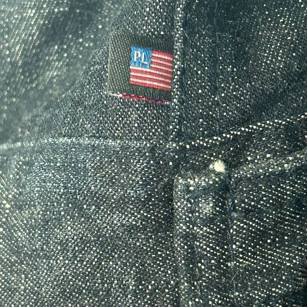 Polo Jeans Ralph Lauren Cotton Black Denim Jacket Size XS